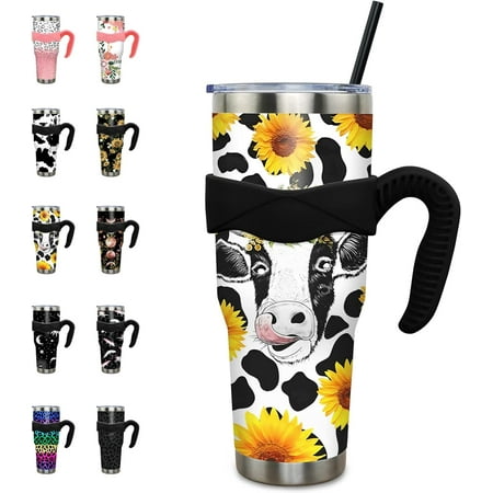Xsinufn 40 oz Tumbler with Handle and Straw Leak Proof 40 oz Cow Cup Insulated Stainless Steel Coffee Travel Mug Slim 40oz Sunflower Cow Tumbler with Handle Sunflower Cow Stuff Gift for Women
Xsinufn 40 oz Tumbler with Handle and Straw Leak Proof 40 oz Cow Cup Insulated Stainless Steel Coffee Travel Mug Slim 40oz Sunflower Cow Tumbler with Handle Sunflower Cow Stuff Gift for Women
