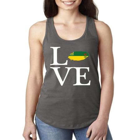 Love Canada Saskatchewan Women Tops Next Level Racerback Tank Top