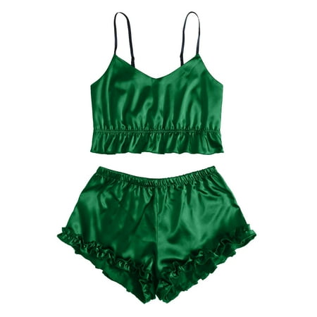 Mackneog Sleep Dress for Women Folded Lace Sexy Lingerie Silk Underwear Sleepwear Underwear Pajamas Satin Polyester Night Dress for Women Sleepwear
