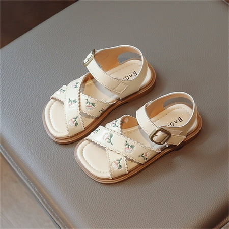 Akiihool Summer Sandals Girl Toddler Girl Sandals -Flower Girl Dress Shoes Open Toe Little Kid Summer Flats (White 11.5)
Akiihool Summer Sandals Girl Toddler Girl Sandals -Flower Girl Dress Shoes Open Toe Little Kid Summer Flats (White 11.5)