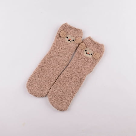 WOXINDA 6 Three- Home Socks Pairs Coral Christmas Of Socks