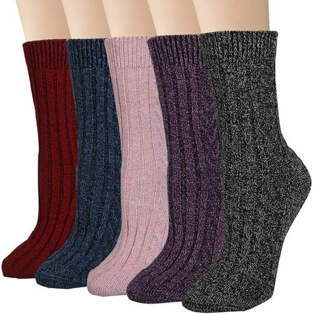 5 Pairs Womens Wool Socks Vintage Soft Cabin Warm Socks Thick Knit Cozy Winter Socks for Women Gifts
5 Pairs Womens Wool Socks Vintage Soft Cabin Warm Socks Thick Knit Cozy Winter Socks for Women Gifts
