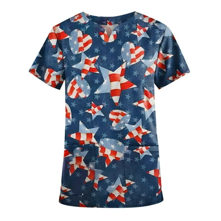 Summer Savings Clearance! MIARHB Womens Tops Dressy Casual Plus Size Cute Printed Scrub Working Uniform Tops Navy S
Summer Savings Clearance! MIARHB Womens Tops Dressy Casual Plus Size Cute Printed Scrub Working Uniform Tops Navy S