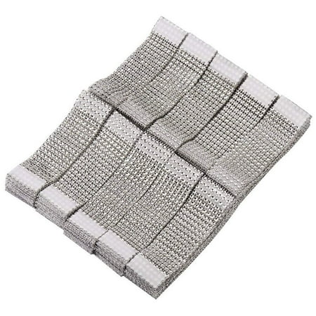 Napkin Rings Rhinestone Napkin Rings Adornment For Wedding Party (100 PCS Silver)