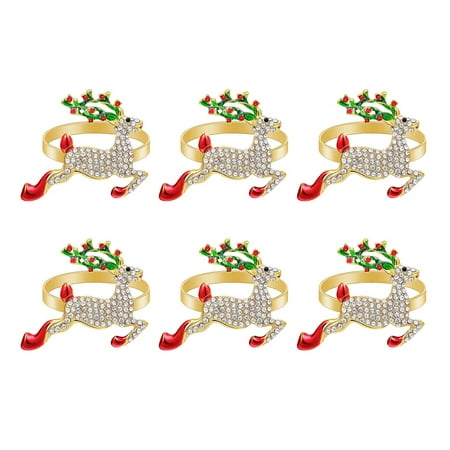 Qianha Mall Golden Napkin Rings Enamel Christmas Napkin Rings Set Xmas Tree Reindeer Snowflake Design Elegant Table Decor for Christmas Wedding Party 6pcs
Qianha Mall Golden Napkin Rings Enamel Christmas Napkin Rings Set Xmas Tree Reindeer Snowflake Design Elegant Table Decor for Christmas Wedding Party 6pcs