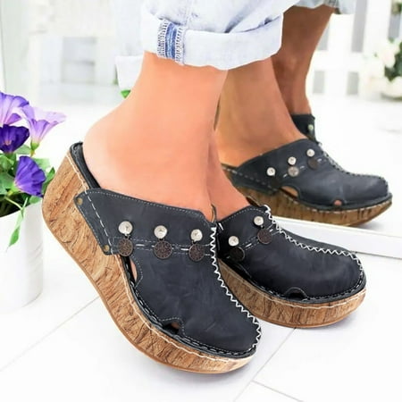 WNG Fashion Women Summer Wedges Breathable Slip On Round Toe Sandals Slippers Comfortable Beach Shoes
WNG Fashion Women Summer Wedges Breathable Slip On Round Toe Sandals Slippers Comfortable Beach Shoes
