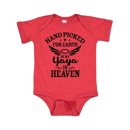 Inktastic Handpicked for Earth by My Yaya in Heaven with Angel Wings Gift Baby Boy or Baby Girl Bodysuit
Inktastic Handpicked for Earth by My Yaya in Heaven with Angel Wings Gift Baby Boy or Baby Girl Bodysuit