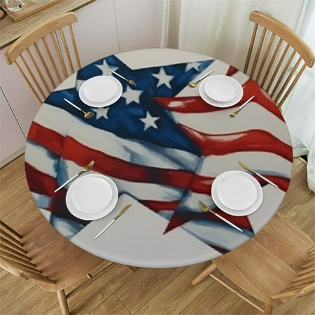 Tllo0ord Round Fitted Tablecloth with Elastic Edge Stars Patio Table Cover Cloth Red White and Blue Round Tablecloth for Party Fits Tables 42-46
Tllo0ord Round Fitted Tablecloth with Elastic Edge Stars Patio Table Cover Cloth Red White and Blue Round Tablecloth for Party Fits Tables 42-46