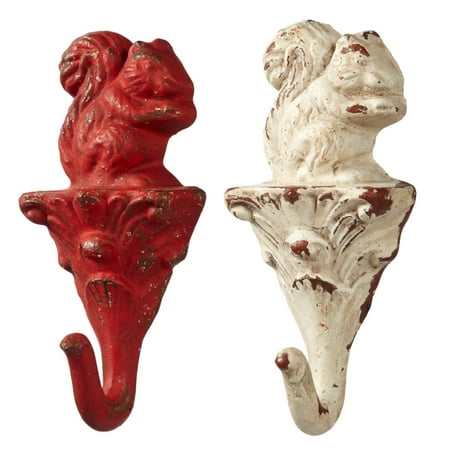 Squirrel Eating Nut Sitting On Ornate Column Single Wall Hooks 6 Inches Set of 2
Squirrel Eating Nut Sitting On Ornate Column Single Wall Hooks 6 Inches Set of 2