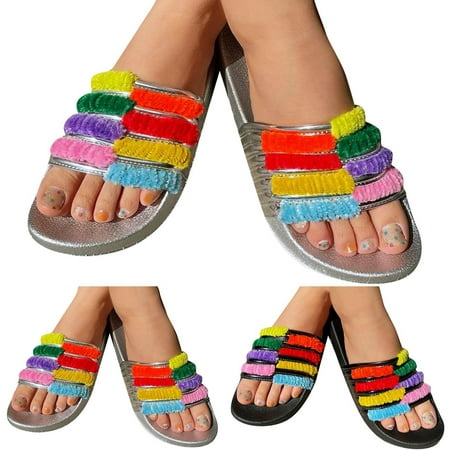 Aayomet Womens Slippers Women Slippers Summer New Pattern Colorful Fashion Flat Bottom Casual Comfort Flat Bottom Non Slip Shoes Silver 6.5
Aayomet Womens Slippers Women Slippers Summer New Pattern Colorful Fashion Flat Bottom Casual Comfort Flat Bottom Non Slip Shoes Silver 6.5