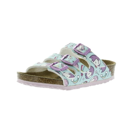Birkenstock Girls Florida Kids Toddler Faux Leather Slide Sandals