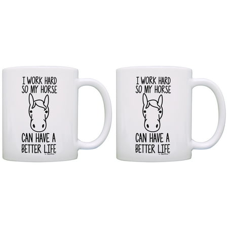 ThisWear Horse Gifts for Horse Lovers I Work Hard so my Horse Can Have a Better Life Horseback Riding Accessories 11 ounce 2 Pack Coffee Mugs
ThisWear Horse Gifts for Horse Lovers I Work Hard so my Horse Can Have a Better Life Horseback Riding Accessories 11 ounce 2 Pack Coffee Mugs