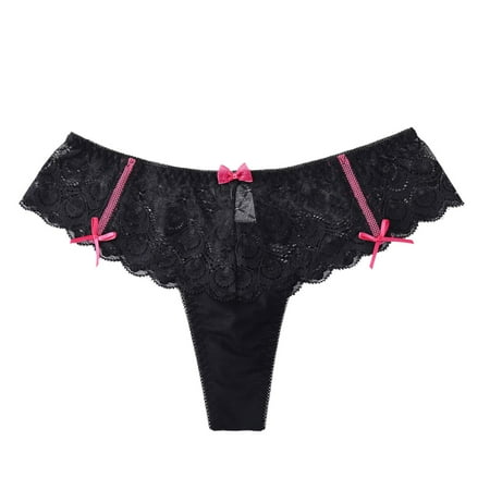 Youmylove Women Underwear Fashion Panties T Lace Trim Bow Transparent Hollow Thong Panties Female Comfy Undies Lingerie
Youmylove Women Underwear Fashion Panties T Lace Trim Bow Transparent Hollow Thong Panties Female Comfy Undies Lingerie