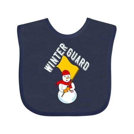 Inktastic Winter Guard Snowman White Text Gift Baby Boy or Baby Girl Bib