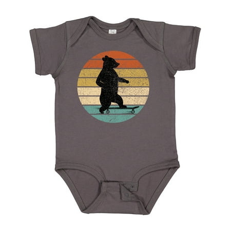 Inktastic Skateboard Bear Retro Sunset Gift Baby Boy or Baby Girl Bodysuit