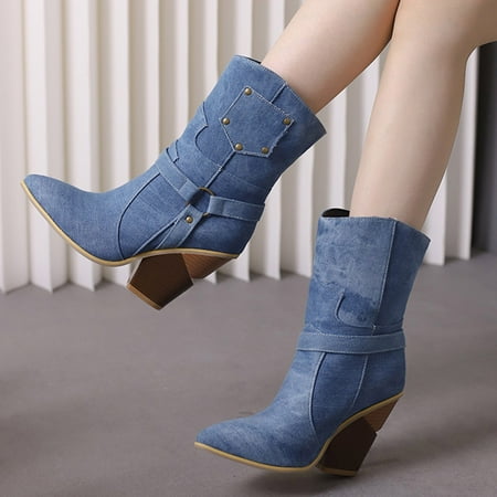 Akiihool Womens Work Boots Comfortable Women s Cowgirl Boots Cowboy Boots Vintage Pointed Toe Mid Calf Western Boots (Blue 8)
Akiihool Womens Work Boots Comfortable Women s Cowgirl Boots Cowboy Boots Vintage Pointed Toe Mid Calf Western Boots (Blue 8)