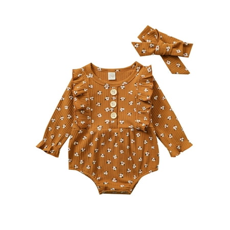 jaweiw Baby Girls Floral Print Romper Long Sleeve Ruffle Bodysuit+Bow-knot Headband
jaweiw Baby Girls Floral Print Romper Long Sleeve Ruffle Bodysuit+Bow-knot Headband