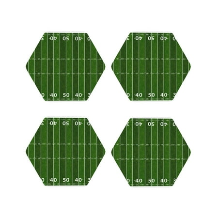 KLL Drink Coasters Set Hexagon of 4 PU Leather Absorbent Coasters Set Decorative Coffee Cup Coasters Housewarming Gift for Home Decor-American Football Field
KLL Drink Coasters Set Hexagon of 4 PU Leather Absorbent Coasters Set Decorative Coffee Cup Coasters Housewarming Gift for Home Decor-American Football Field