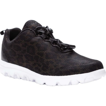 Women s Propet TravelActiv Safari Sneaker Black Knit 6 4E