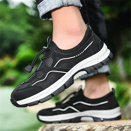 Cathalem Fashion Summer And Autumn Men Hiking Shoes Non Slip Sole Mesh Breathable Comfortable Lace Sneaker Storage Boxes for Men Black 10
Cathalem Fashion Summer And Autumn Men Hiking Shoes Non Slip Sole Mesh Breathable Comfortable Lace Sneaker Storage Boxes for Men Black 10