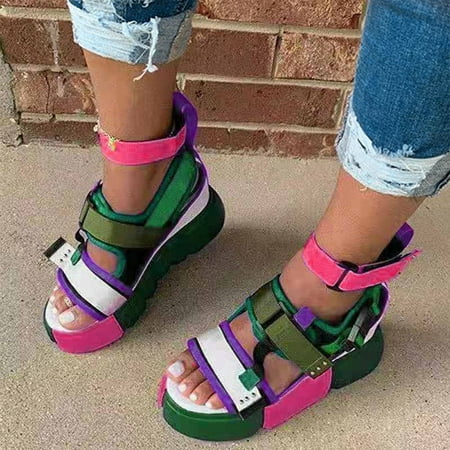 Sunhillsgrace Shoes For Women Sandals Womens Open Toe Platform Casual Shoes Wedge Colorblock Ankel Strap Sandals
Sunhillsgrace Shoes For Women Sandals Womens Open Toe Platform Casual Shoes Wedge Colorblock Ankel Strap Sandals