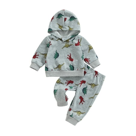 Frobukio Toddler Baby Boys Fall Clothes Dinosaur Print Long Sleeve Hoodies Tops Elastic Waist Long Pants 2Pcs Sets Gray 2-3 Years
Frobukio Toddler Baby Boys Fall Clothes Dinosaur Print Long Sleeve Hoodies Tops Elastic Waist Long Pants 2Pcs Sets Gray 2-3 Years