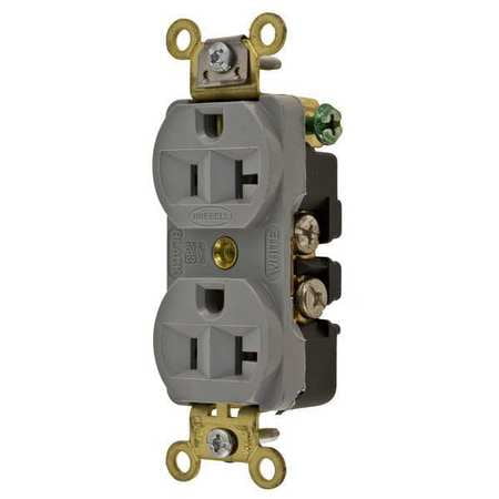 Receptacle Duplex 20A 5-20R 125V Gray