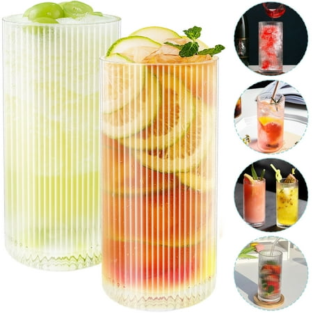 DANDELIONSKY 2Pcs Drinking Glasses Vintage Ribbed Glass Cups Reusable Glass Drinking Tumblers Clear Drinking Glassware Cocktail Glasses Set
DANDELIONSKY 2Pcs Drinking Glasses Vintage Ribbed Glass Cups Reusable Glass Drinking Tumblers Clear Drinking Glassware Cocktail Glasses Set