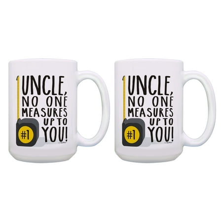 ThisWear Uncle Mug Set Measuring Tape Pun Mugs Uncle Birthday Gifts for Uncle 2 Pack 15oz Coffee Mugs
ThisWear Uncle Mug Set Measuring Tape Pun Mugs Uncle Birthday Gifts for Uncle 2 Pack 15oz Coffee Mugs