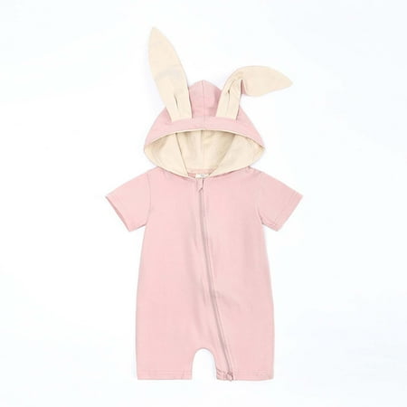 TUOBARR Toddler Newborn Baby Rabbit Ears Hooded Short-sleeved Shorts Romper Jumpsuit Pink (0-18Months)
TUOBARR Toddler Newborn Baby Rabbit Ears Hooded Short-sleeved Shorts Romper Jumpsuit Pink (0-18Months)