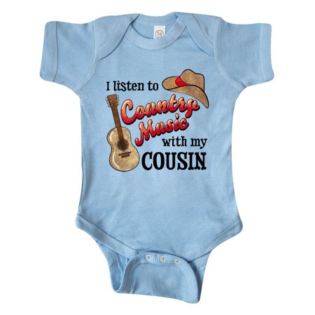 Inktastic I Listen to Country Music with my Cousin Guitar and Hat Gift Baby Boy or Baby Girl Bodysuit
Inktastic I Listen to Country Music with my Cousin Guitar and Hat Gift Baby Boy or Baby Girl Bodysuit