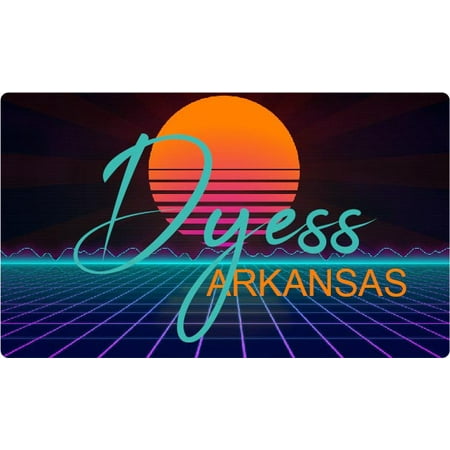 Dyess Arkansas 4 X 2.25-Inch Fridge Magnet Retro Neon Design