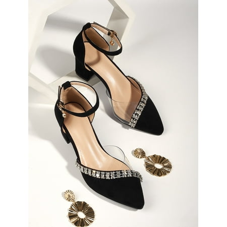 Rhinestone Decor Ankle Strap Pumps Women‘s Footwear
Rhinestone Decor Ankle Strap Pumps Women‘s Footwear