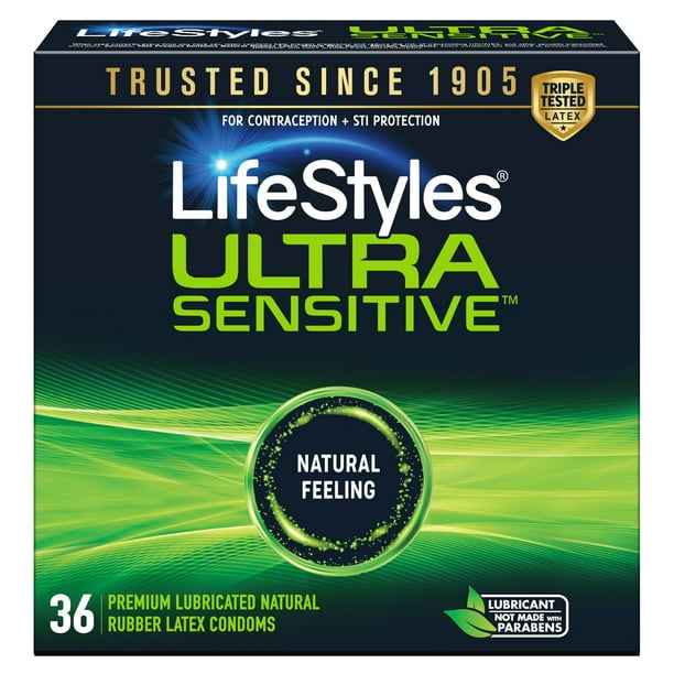 LifeStyles Ultra Sensitive Latex Condoms, 36 Count