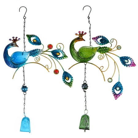 2pcs Creative Peafowl Wind-bell Iron Crafts Hanging Pendant (Assorted Color) 
2pcs Creative Peafowl Wind-bell Iron Crafts Hanging Pendant (Assorted Color)