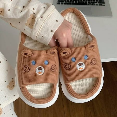 QWZNDZGR Cute Cow Slippers Female Home Indoor Linen Slippers For Couple Non-Slip Thick Bottom Outdoor Cloud Slippers Slides Sandals Women
QWZNDZGR Cute Cow Slippers Female Home Indoor Linen Slippers For Couple Non-Slip Thick Bottom Outdoor Cloud Slippers Slides Sandals Women