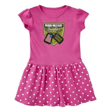Inktastic Proud Military Daughter Soldier Hero Gift Toddler Girl Dress