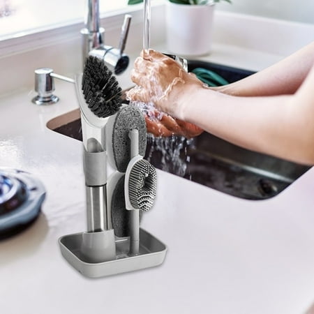 Dealovy 4-in-1 Pot Washing Brush with Handle Dishwashing Brush with Four Interchangeable Brush Heads Dishwashing and Cleaning Brush with Base Kitchen Supplies
Dealovy 4-in-1 Pot Washing Brush with Handle Dishwashing Brush with Four Interchangeable Brush Heads Dishwashing and Cleaning Brush with Base Kitchen Supplies