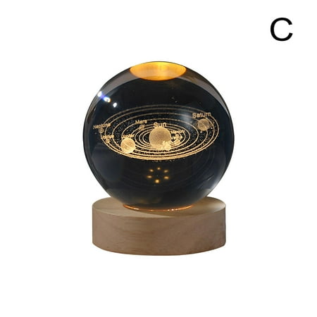 CZQIKEDA 3D Planet Crystal Ball USB 3D Moon Planet Globe Galaxy Night Light LED Crystal Ball Table Lamp Creative 3D Glowing Planetary Galaxy Astronaut Ball Night D2M0
CZQIKEDA 3D Planet Crystal Ball USB 3D Moon Planet Globe Galaxy Night Light LED Crystal Ball Table Lamp Creative 3D Glowing Planetary Galaxy Astronaut Ball Night D2M0
