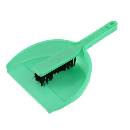 Computer Car Dashboard Fans Blade Cleaner Cleaning Tool Brush Dustpan Set Green