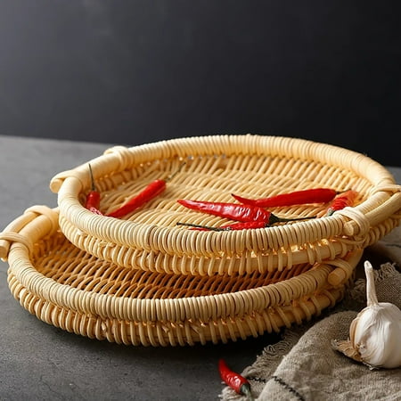 SPRING PARK Natural Rattan Bread Basket for Serving with Side Handles Cracker Tray Woven Fruit Food Basket Trays for Serving Dinner Parties Coffee Breakfast Round
SPRING PARK Natural Rattan Bread Basket for Serving with Side Handles Cracker Tray Woven Fruit Food Basket Trays for Serving Dinner Parties Coffee Breakfast Round