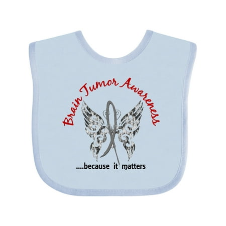 Inktastic Brain Tumor Butterfly 6.1 Gift Baby Boy or Baby Girl Bib