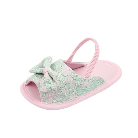 zuwimk Girls Sandals Infant Baby Girls Sandals with Princess Dress First Walker Shoes Green