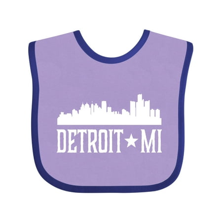 Inktastic Detroit Michigan Skyline MI Cities Gift Baby Boy or Baby Girl Bib