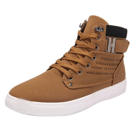 Pkeoh Mens Shoes Fashion Mens Oxfords Casual High Top Shoes Shoes Sneakers Shoes Kh/45