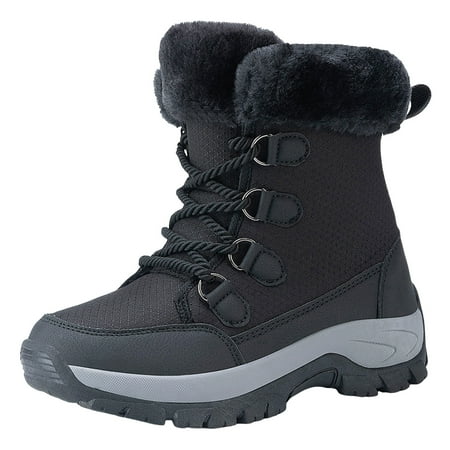 CBGELRT Snow Boots for Women Large Size Thickened Warm Plush Leather Hiking Boots Couple Style Comfort Lug Sole Non Slip Platform Shoes(Black 39)
CBGELRT Snow Boots for Women Large Size Thickened Warm Plush Leather Hiking Boots Couple Style Comfort Lug Sole Non Slip Platform Shoes(Black 39)