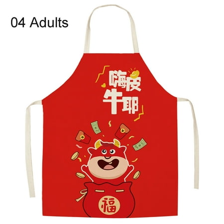 Chinese New Year Apron Ox Cattle Oriental Culture Unisex Kitchen Bib with Adjustable Neck for Cooking Gardening
Chinese New Year Apron Ox Cattle Oriental Culture Unisex Kitchen Bib with Adjustable Neck for Cooking Gardening
