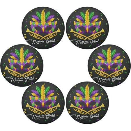SKYSONIC Mardi Gras Round Placemats for Dining Table Non-Slip Heat-Resistant Polyester Table Mats Set of 6 Washable Table Mats for Kitchen Dining Table Decoration
SKYSONIC Mardi Gras Round Placemats for Dining Table Non-Slip Heat-Resistant Polyester Table Mats Set of 6 Washable Table Mats for Kitchen Dining Table Decoration