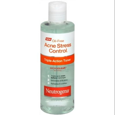 Neutrogena Oil-Free Acne Stress Control Triple Action Toner 8 oz (Pack of 2)