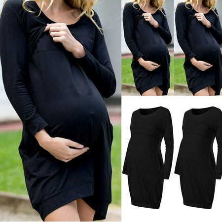 Fragarn Maternity clothes Women s Maternity Pregnanty Long Sleeve Solid Dress With Pocket Autumn Winter
Fragarn Maternity clothes Women s Maternity Pregnanty Long Sleeve Solid Dress With Pocket Autumn Winter